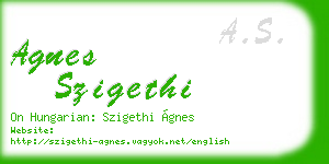 agnes szigethi business card
